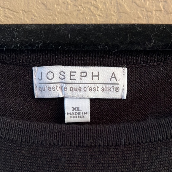 Joseph A lightweight sweater knit embellished shoulder: rosettes & sequins XL - Picture 6 of 17